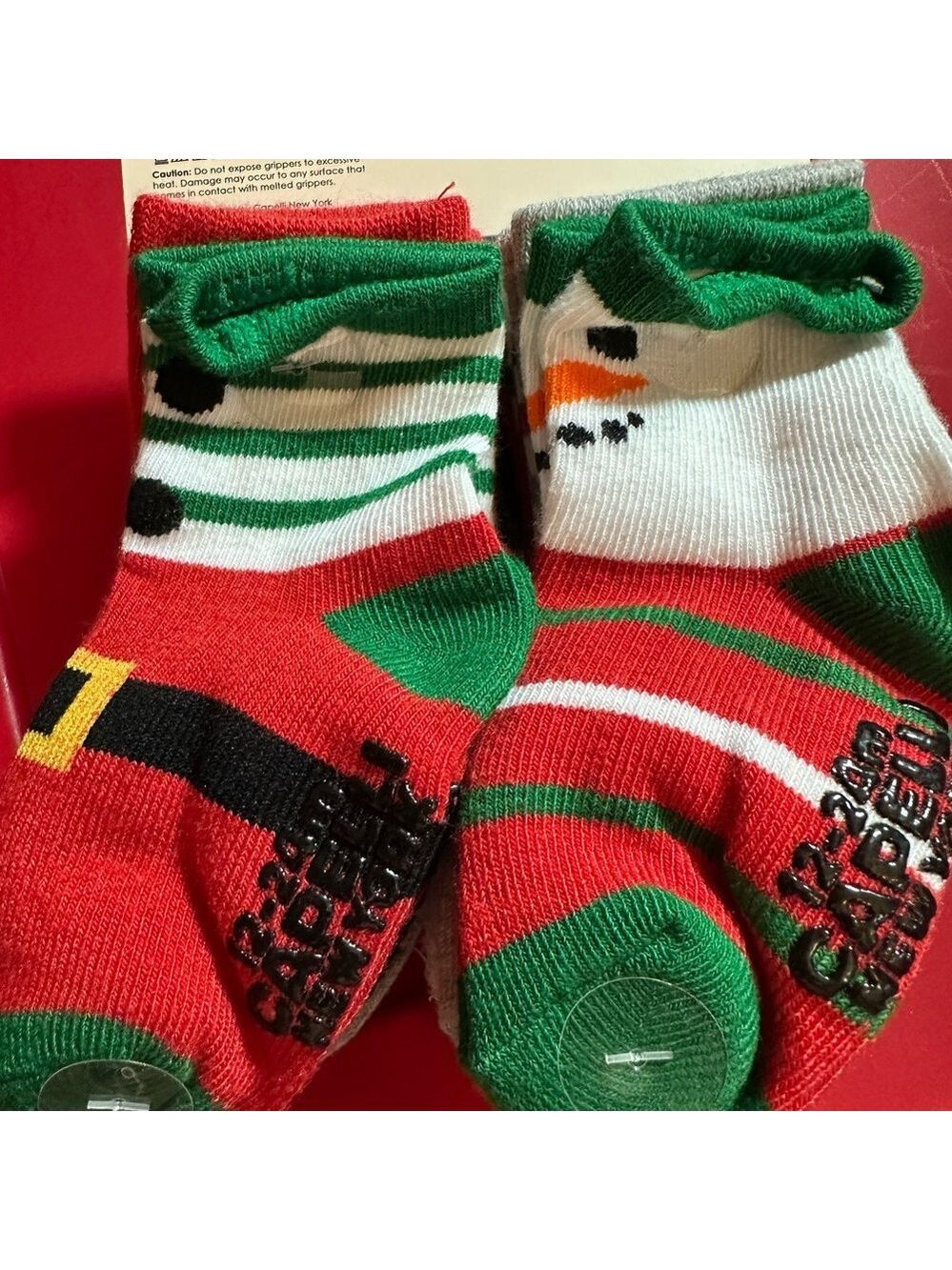 Capelli of New York Kids Holiday Socks - Green, Red, Black